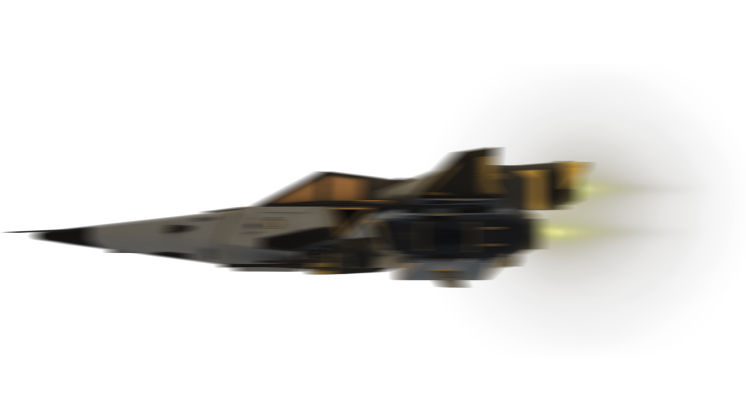 HD VFX of  Fighter Spaceship Flyby  Yellow