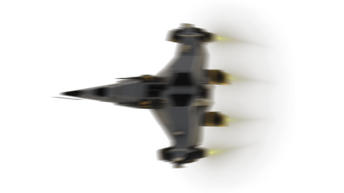 (4K) Fighter Spaceship Flyby Spin 1 Yellow Effect