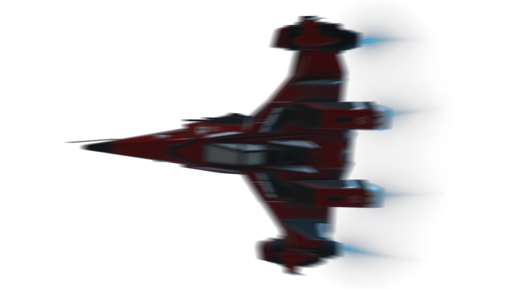 HD VFX of  Fighter Spaceship Flyby Spin  Red