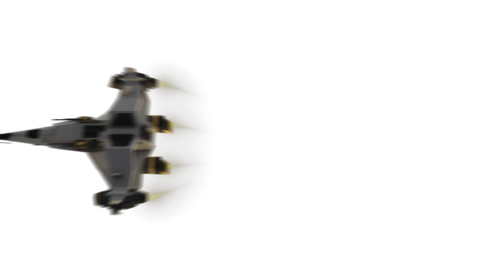 (4K) Fighter Spaceship Flyby Spin 2 Yellow Effect