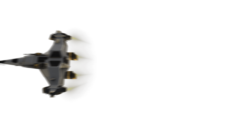 HD VFX of  Fighter Spaceship Flyby Spin  Yellow