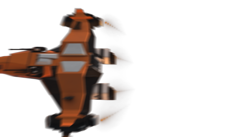 (4K) Fighter Spaceship Flyby Spin 3 Orange Effect