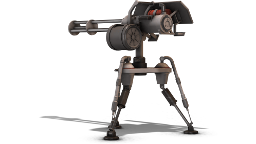 (4K) Futuristic Turret 1 Searching Side Effect