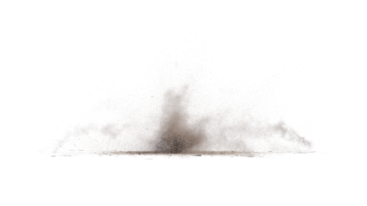 HD VFX of  Ground Dirty Dust Explosion 