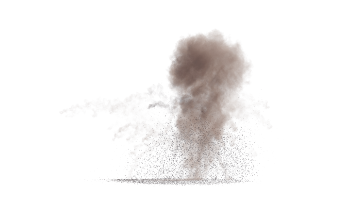 HD VFX of  Ground Dirty Dust Explosion 