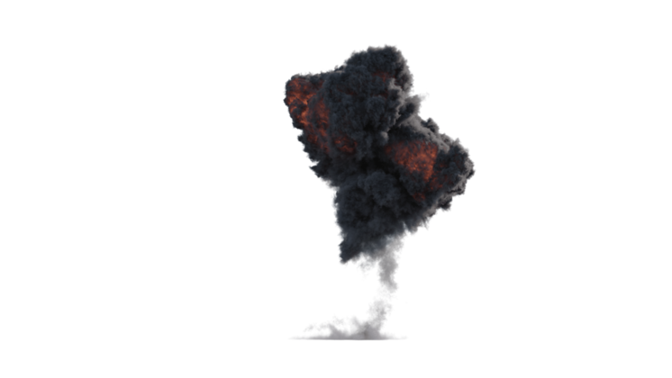 HD VFX of  Ground Gas Explosion 