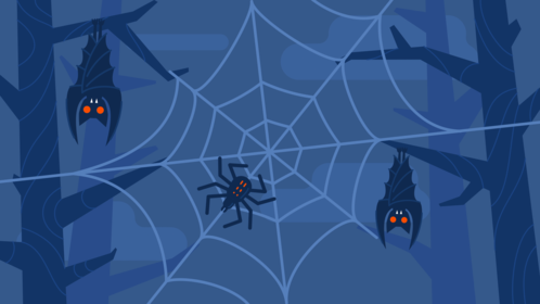 (4K) Halloween Spiderweb Background Mov Effect