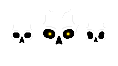 (4K) Halloween Transition Laughing Skulls Effect