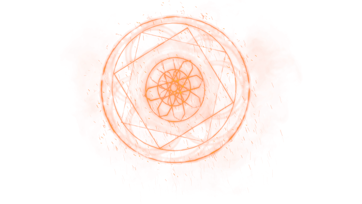 HD VFX of  Intricate Magic Circle  Front With Sparks
