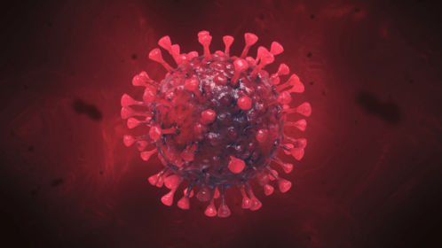 (4K) Looping Coronavirus Background Red Effect