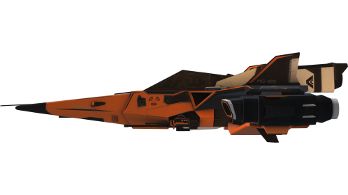 (4K) Looping Fighter Spaceship Side Loop Shooting Orange Effect