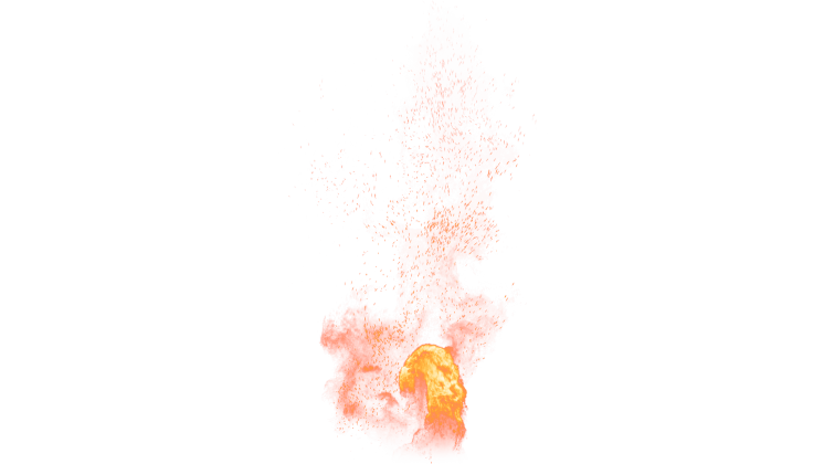 HD VFX of  Looping Fire With Embers 