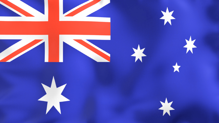 HD VFX of  Looping Flag Australia