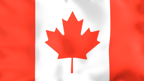 4K Looping Flag Canada Effect