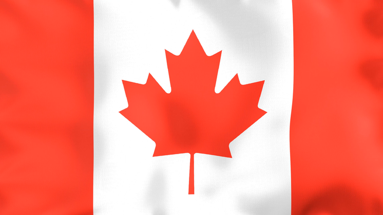 HD VFX of  Looping Flag Canada