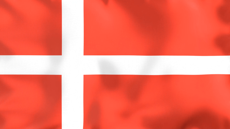 HD VFX of  Looping Flag Denmark