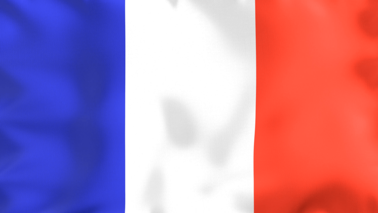 HD VFX of  Looping Flag France