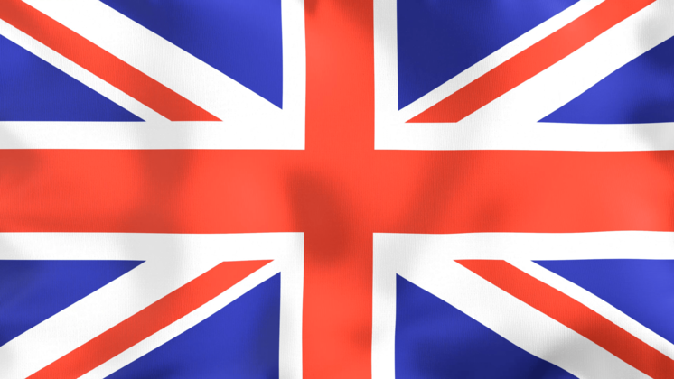 HD VFX of  Looping Flag Great Britain