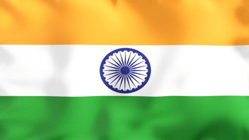 4K Looping Flag India Effect