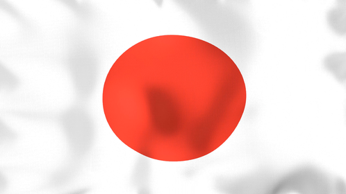 4K Looping Flag Japan Effect
