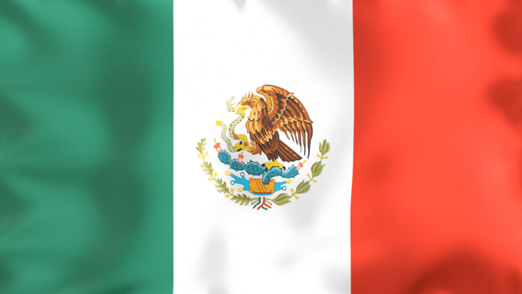 HD VFX of  Looping Flag Mexico
