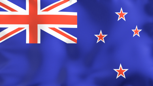 4K Looping Flag New Zealand Effect