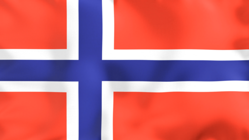 4K Looping Flag Norway Effect