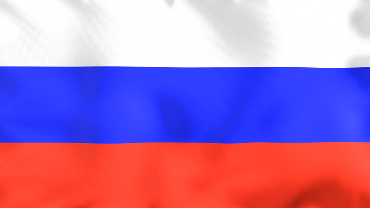 HD VFX of  Looping Flag Russia