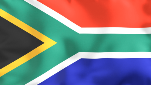 4K Looping Flag South Africa Effect