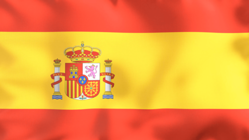 4K Looping Flag Spain Effect
