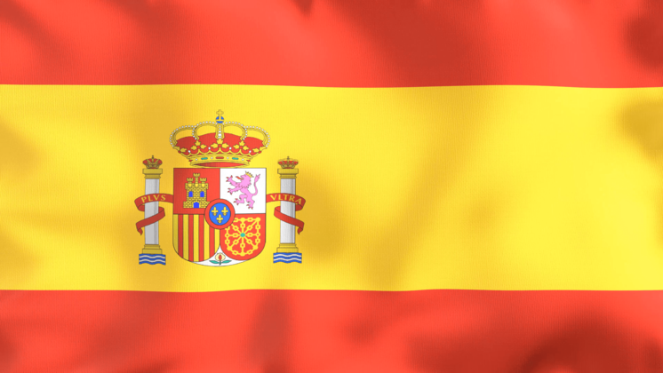 HD VFX of  Looping Flag Spain