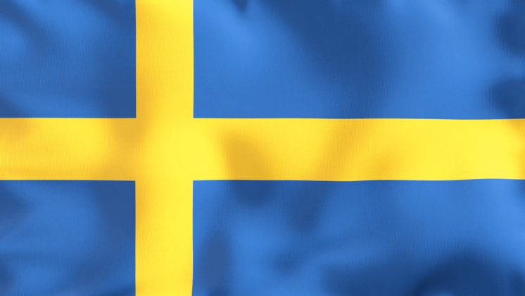 HD VFX of  Looping Flag Sweden
