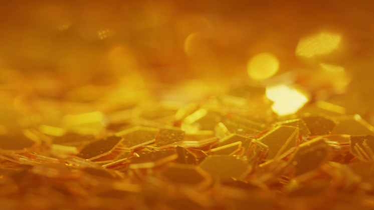 HD VFX of  Looping Gold Glitter Background 