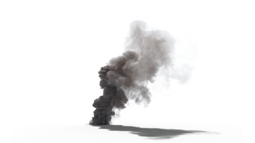 (4K) Looping Smoke Plume Windy 4 Effect