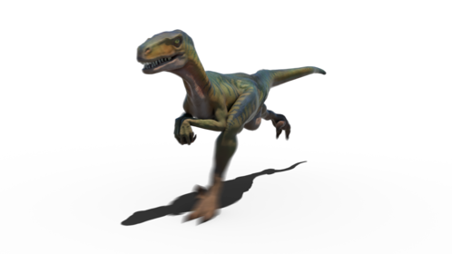 (4K) Looping Velociraptor Running Angle 1 Effect