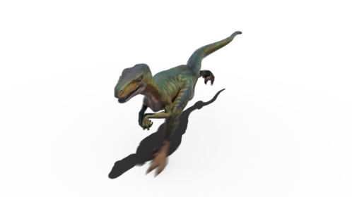 (4K) Looping Velociraptor Running Angle 2 Effect