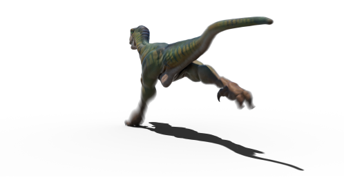 (4K) Looping Velociraptor Running Angle 3 Effect