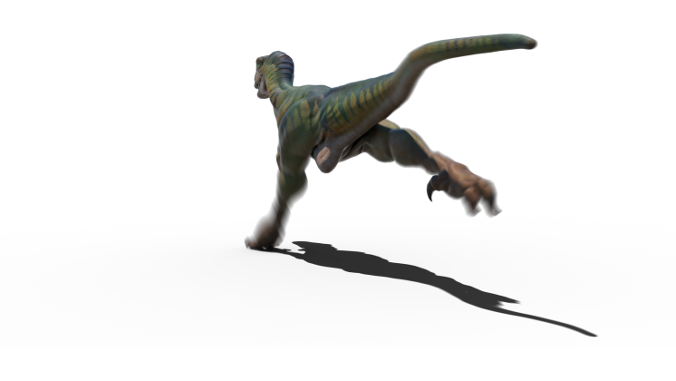 (4K) Looping Velociraptor Running Angle 3 Effect