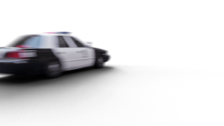 HD VFX of  Police Car Driveby 