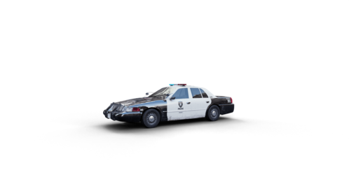 (4K) Police Car Stationary 4 Effect