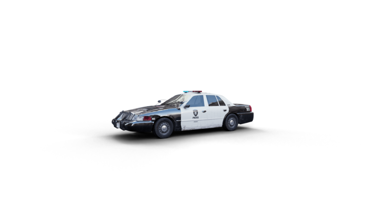 HD VFX of  Police Car Stationary 