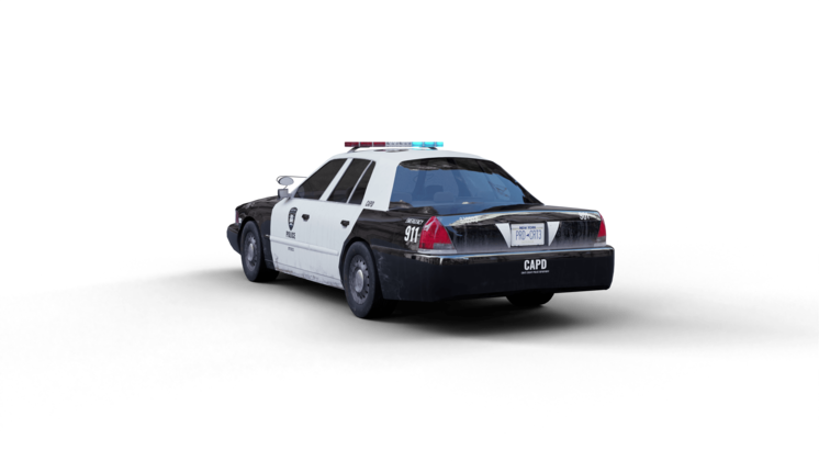 HD VFX of  Police Car Stationary 