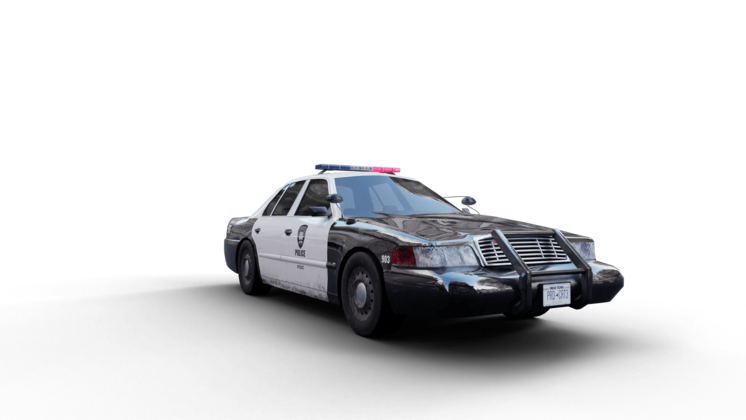 HD VFX of  Police Car Stop 