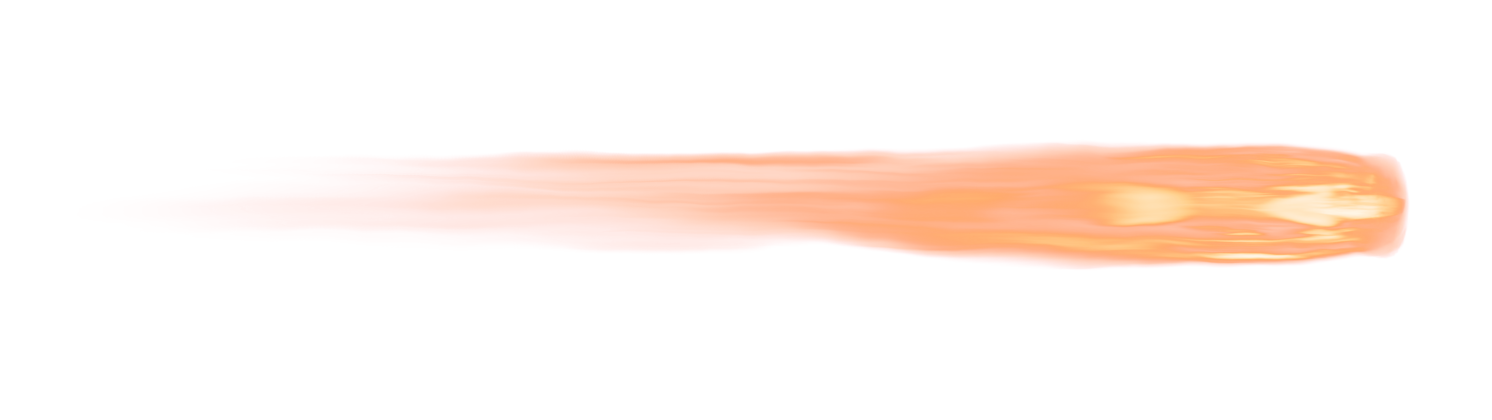 HD VFX of  Rocket Exhaust Orange Side