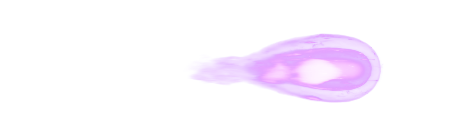 HD VFX of  Rocket Exhaust Purple Angle Front