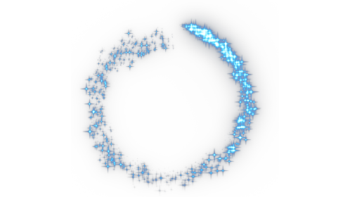 (4K) Sparkle Motion Circle 1 Blue Effect