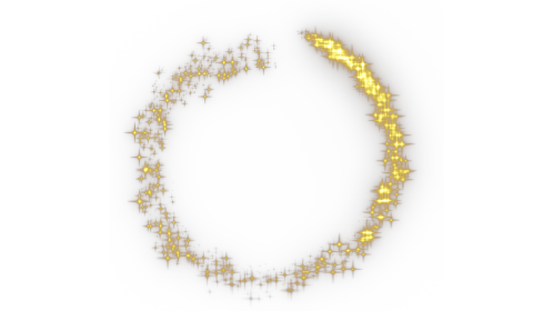 (4K) Sparkle Motion Circle 1 Yellow Effect