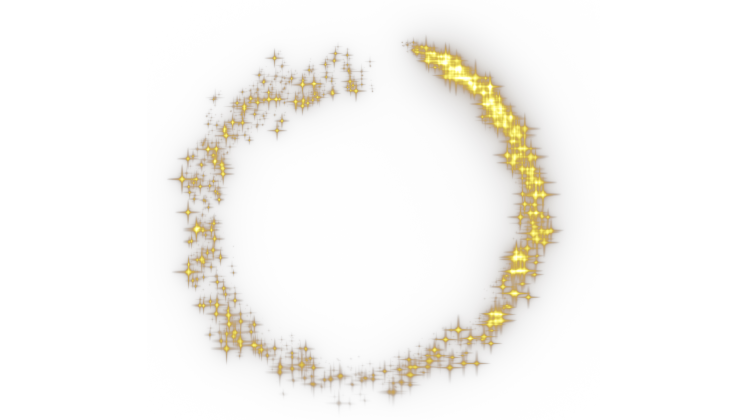 HD VFX of  Sparkle Motion Circle  Yellow