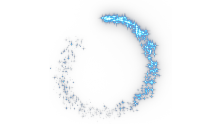 (4K) Sparkle Motion Circle 2 Blue Effect