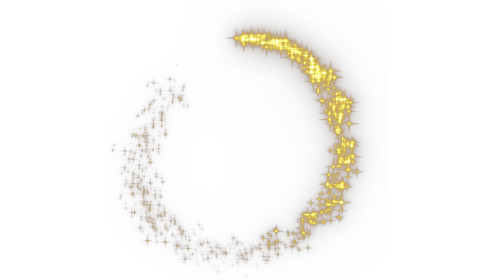 (4K) Sparkle Motion Circle 2 Yellow Effect